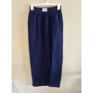 OFFLINE by Aerie Navy Ribbed Knit Pencil Skirt Open Slit Size XXS